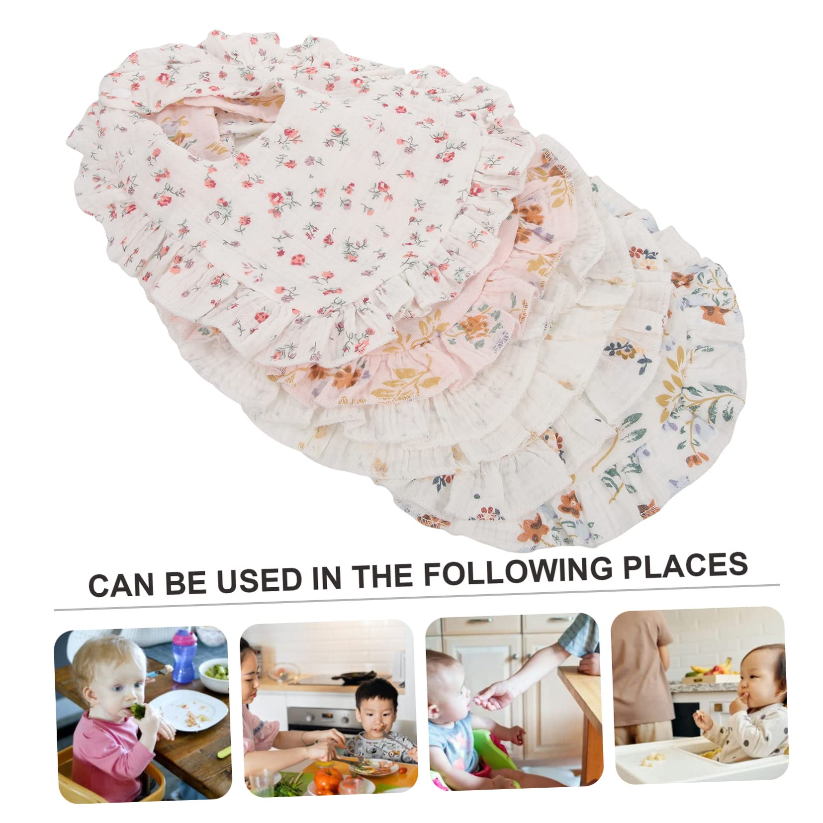 Baluue Fille Bavoirs 12 Pièces Sac De Salive De Bébé Bébé Coton Bavoir Gaze Bavoirs
