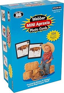 Super Duper Publications | WebberÂ® Mini Apraxia Photo Flash Cards | Activities for Children | Speech Therapy | Target Sound Practice | Consonant and Vowel Sounds | Games | Resource