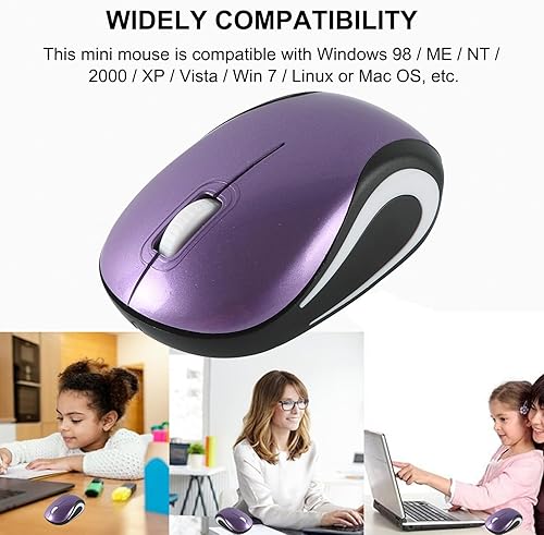 Miniatura 3 de Ratón inalámbrico lindo mini mouse de computadora de bolsillo portátil compacto portátil de viaje USB Ratones ópticos 3 botones 1000 DPI ratón