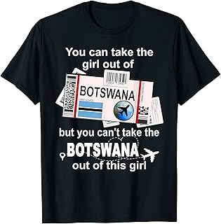 Botswana Boarding Pass - Botswana Girl - Botswana T-Shirt