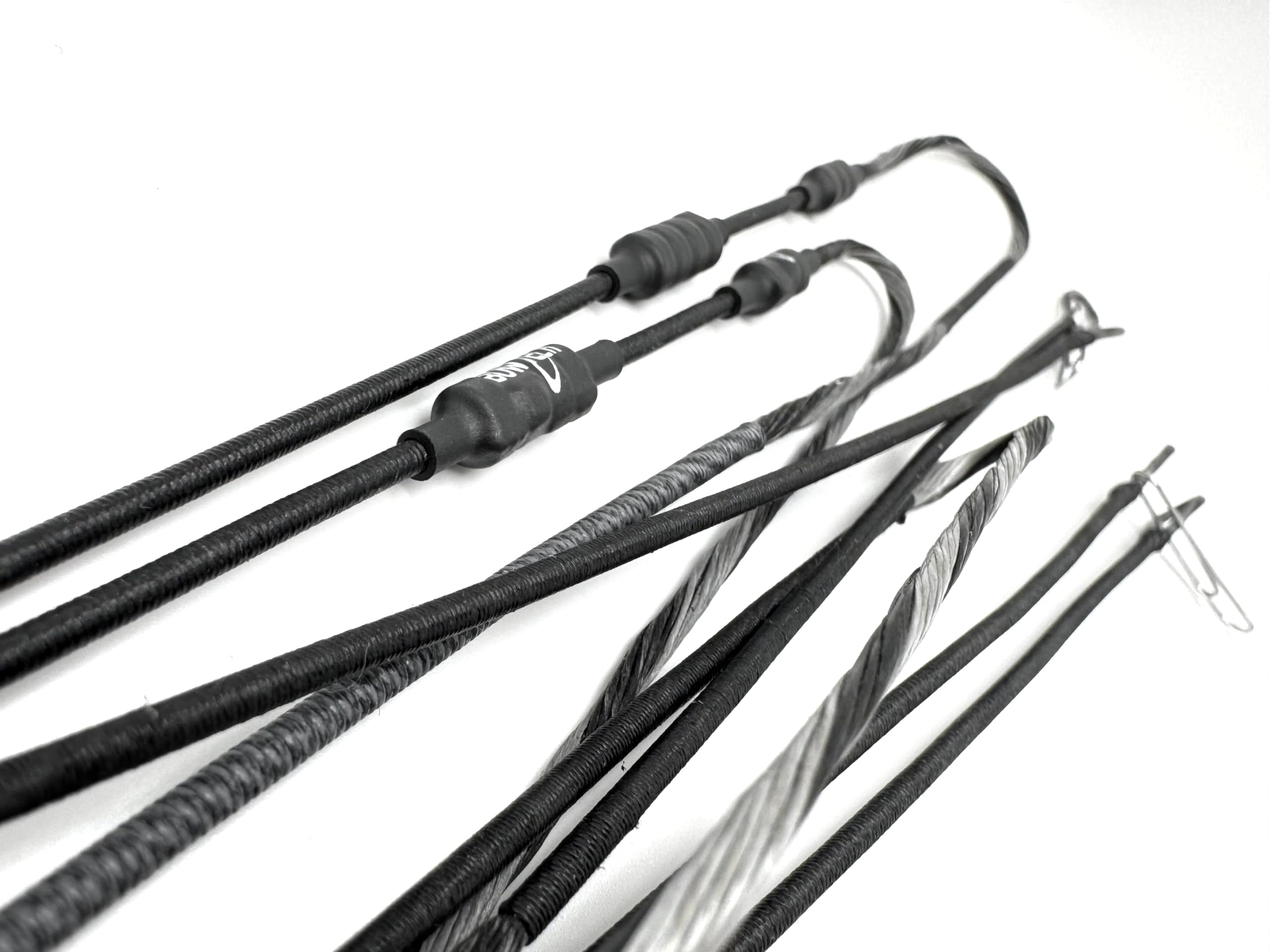 BT Amplify Replacement Bowstrings & Cables – OEM Archery Bow Strings for Bowtech/Diamond Compound Bows – 452X Material with Speed Nocks – Black & Silver (Complete Set) (Complete Set)