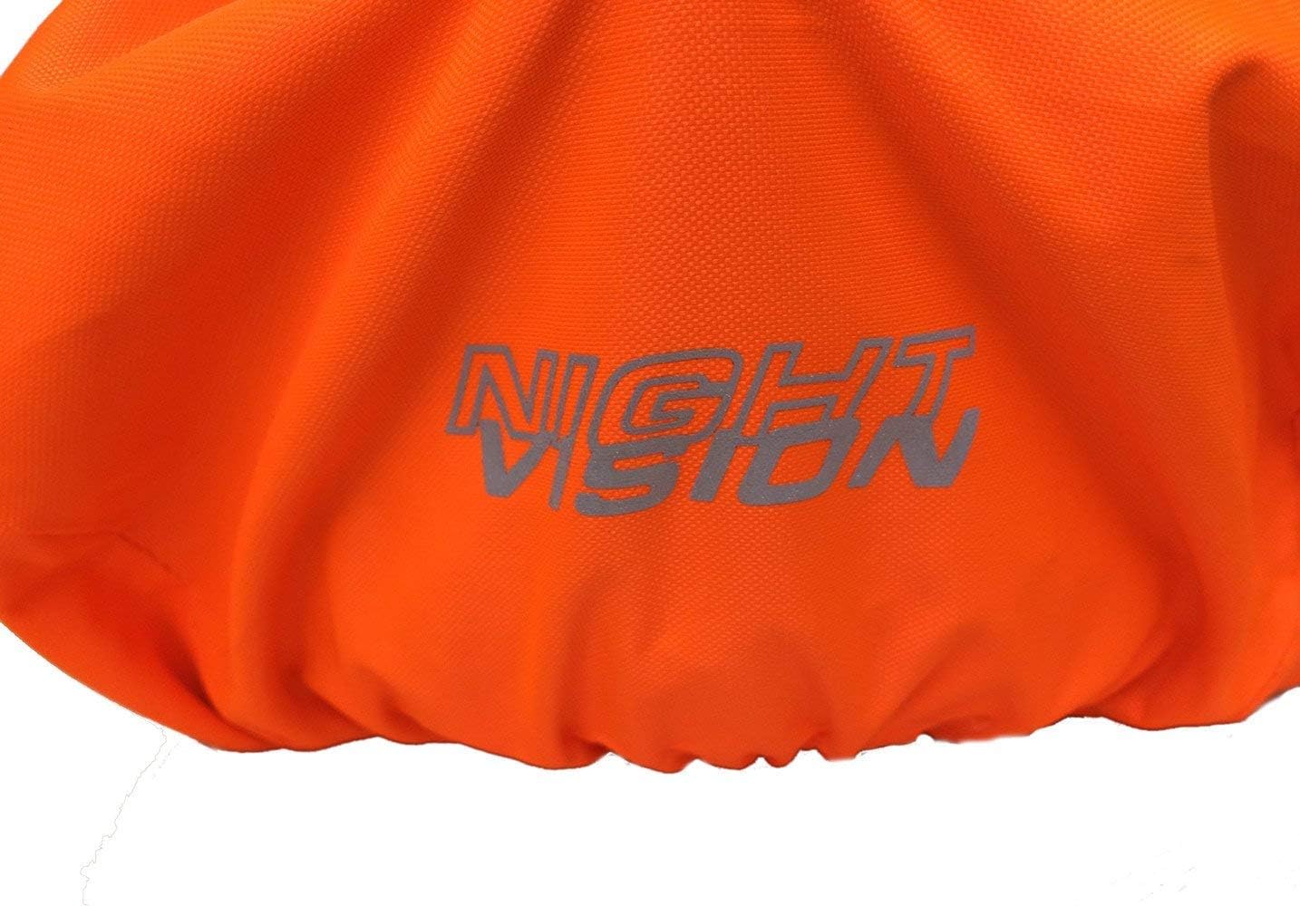 30pcs High Visibility Night Visual Bicycle Helmet Cover Waterproof Bike Helmet Cover Rain Cover (Fluorescent Orange)