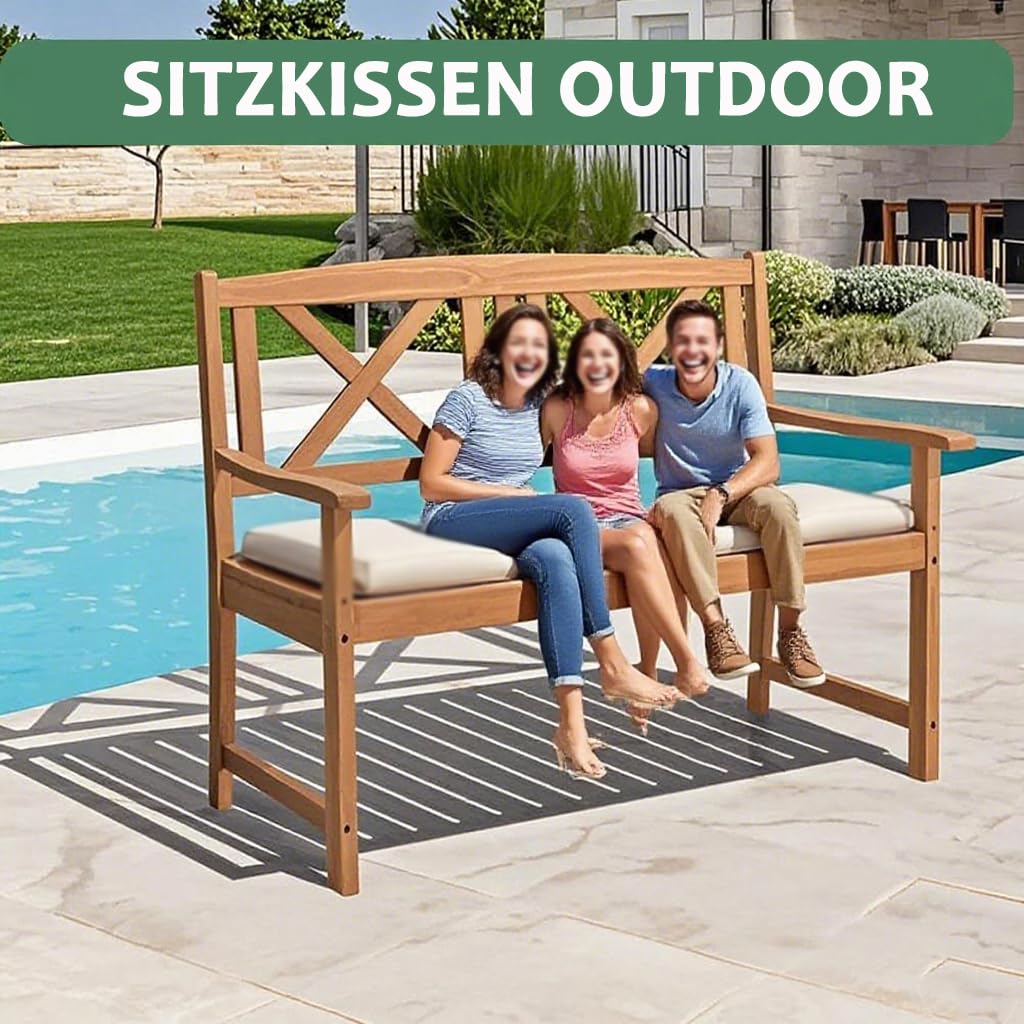 Cuscino per panchina da Esterno 90x45x5cm, Impermeabile, Antiscivolo, con Lacci, Comodo e Morbido, per mobili da Giardino, altalene, Patio, panchine da Giardino.