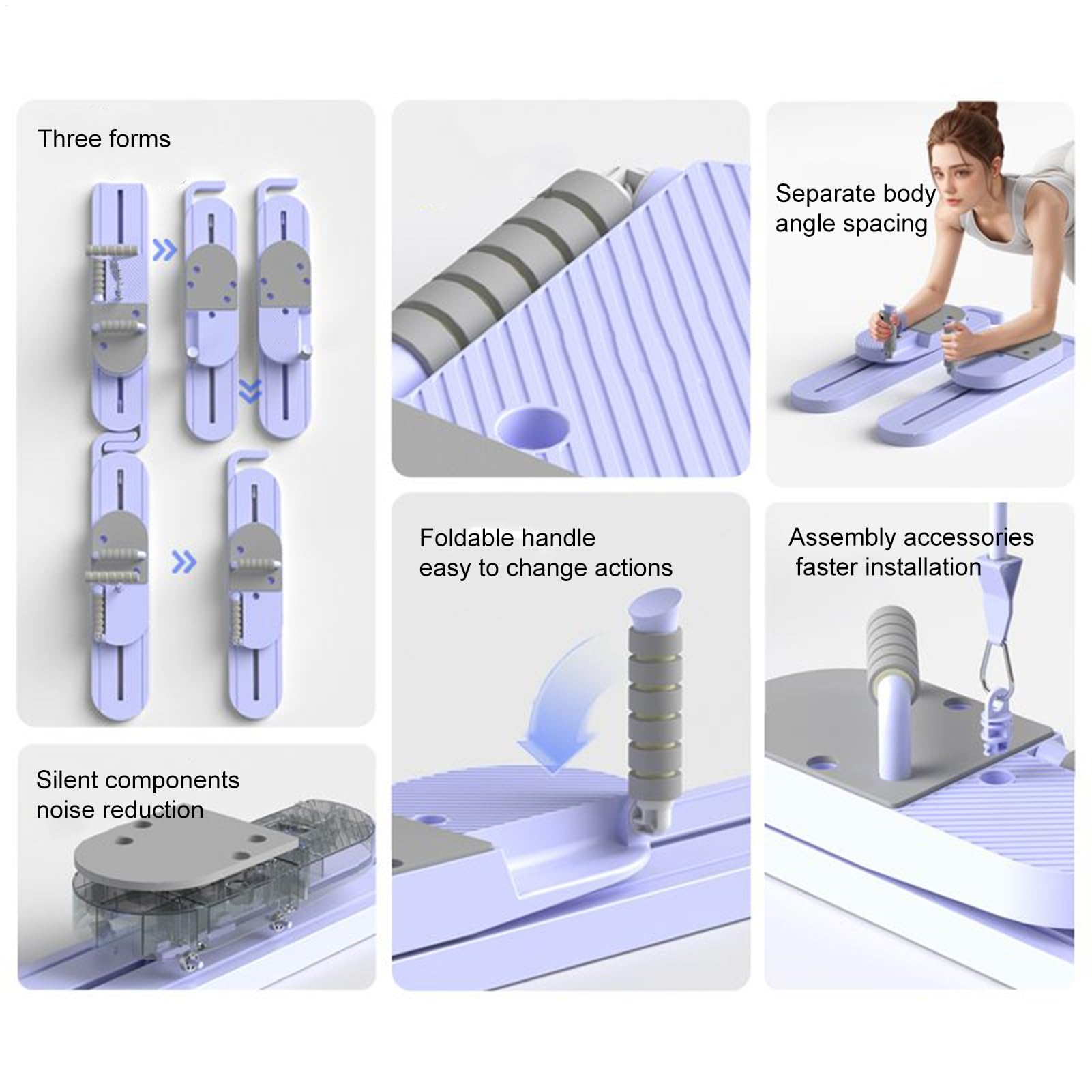 Reformar Pilates, Reformador Pilates Portátil, Equipo de Fitness Multifunción para Entrenamiento en Interior de Piernas, Brazos y Cinturón Abdominal, Ideal para Deportes,