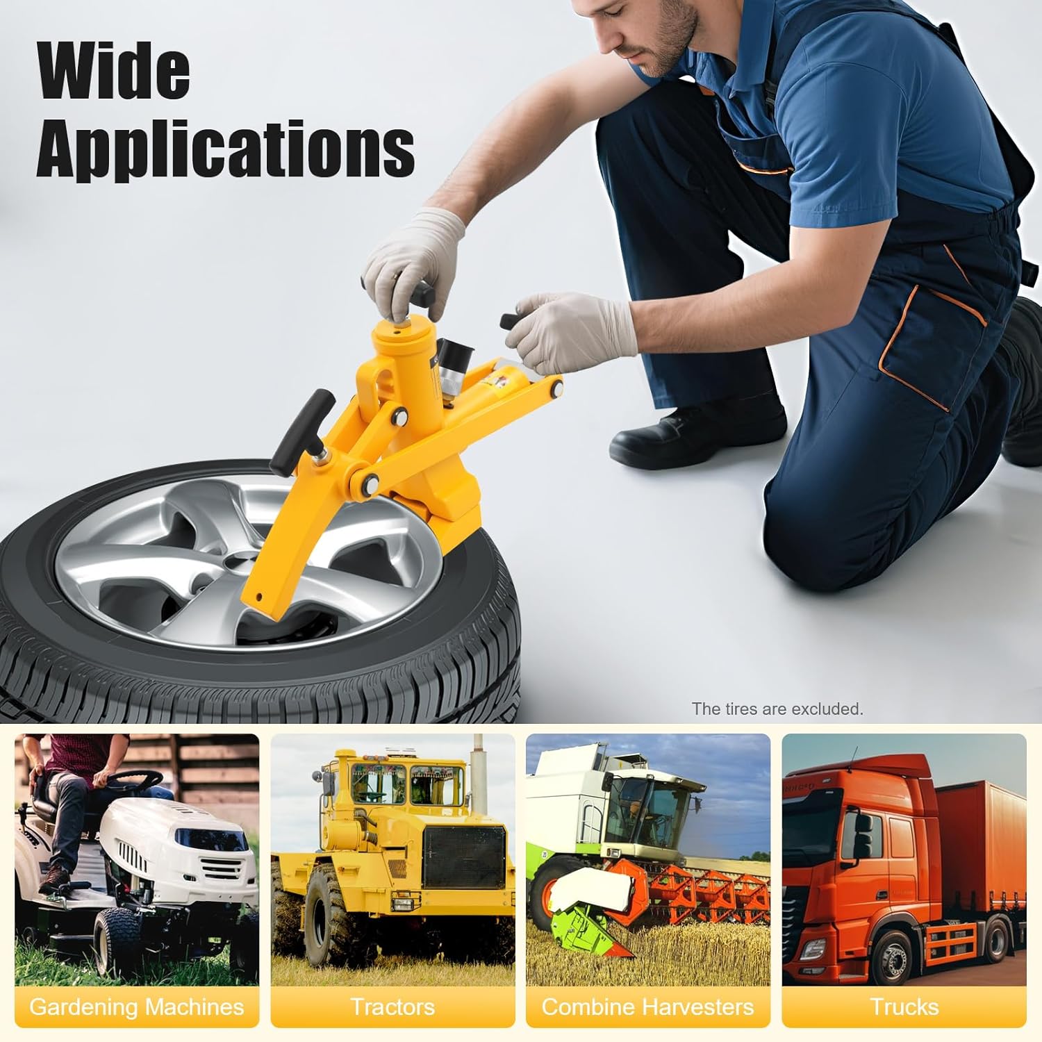 Bead Breaker, 10000PSI Hydraulic Bead Breaker, 40-150psi - for Tractor Truck Tire Bead Breaker Kit, Portable Tire Tool Bead Breaking Force for Car Trailer