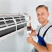 Vista 6 de Boao 4 Packs Coil Brush Air Conditioner Condenser Refrigerator Cleaning HVAC Coil Cleaner Small Plastic Whisk Brush (Brown)