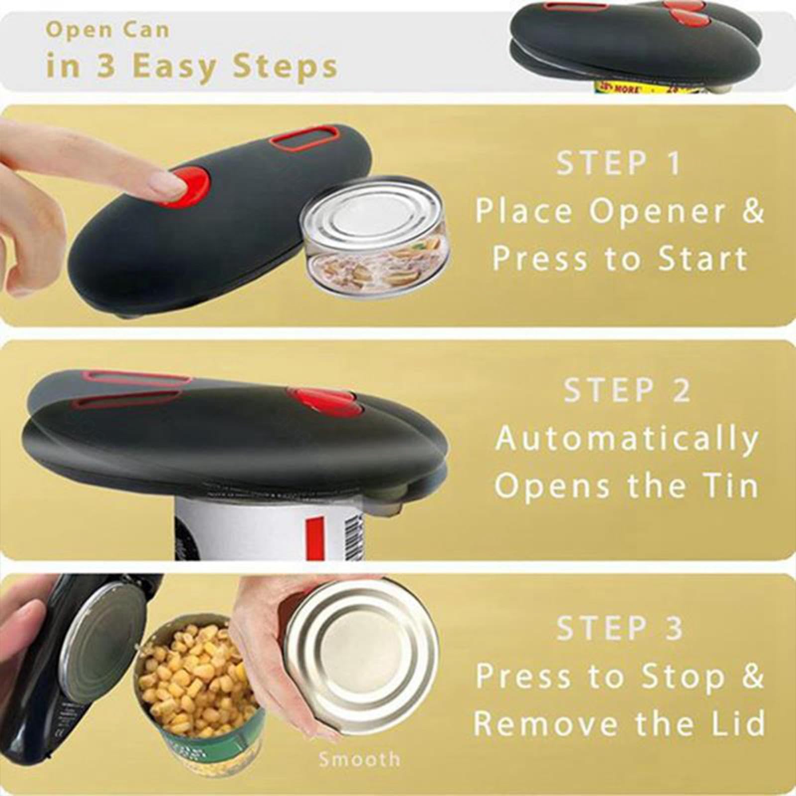 ⚠️危なくない！大人から子供まで✨安心安全の自動缶切り器✨ Amazon | Kitchen Mama 電動缶切り：ボタンを押すだけで缶を開封