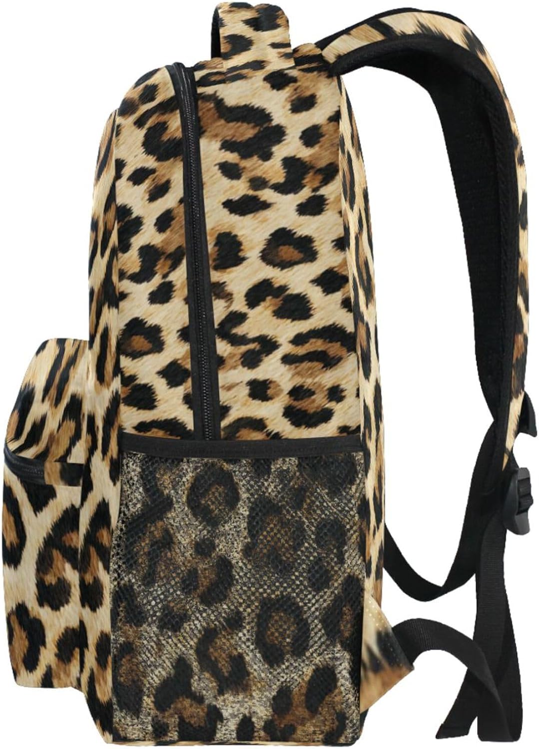 Vdsrup Vintage Leopard Print Backpack for Girls Kids Boys Chic Animal Print School Book Bag Waterproof Student Laptop Backpacks College Carrying Bags Casual Durable Lightweight