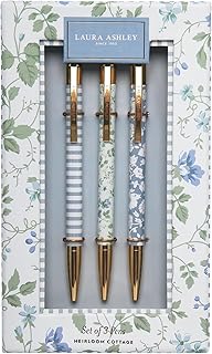 Laura Ashley Heirloom Cottage Pen Set – Elegant Refillable Ballpoint Pen...