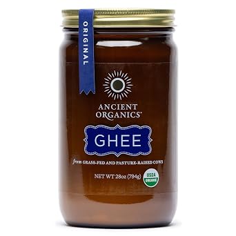 Ancient Organics Ghee - Organic Grass Fed Ghee Butter - 28 Oz Pack of 1