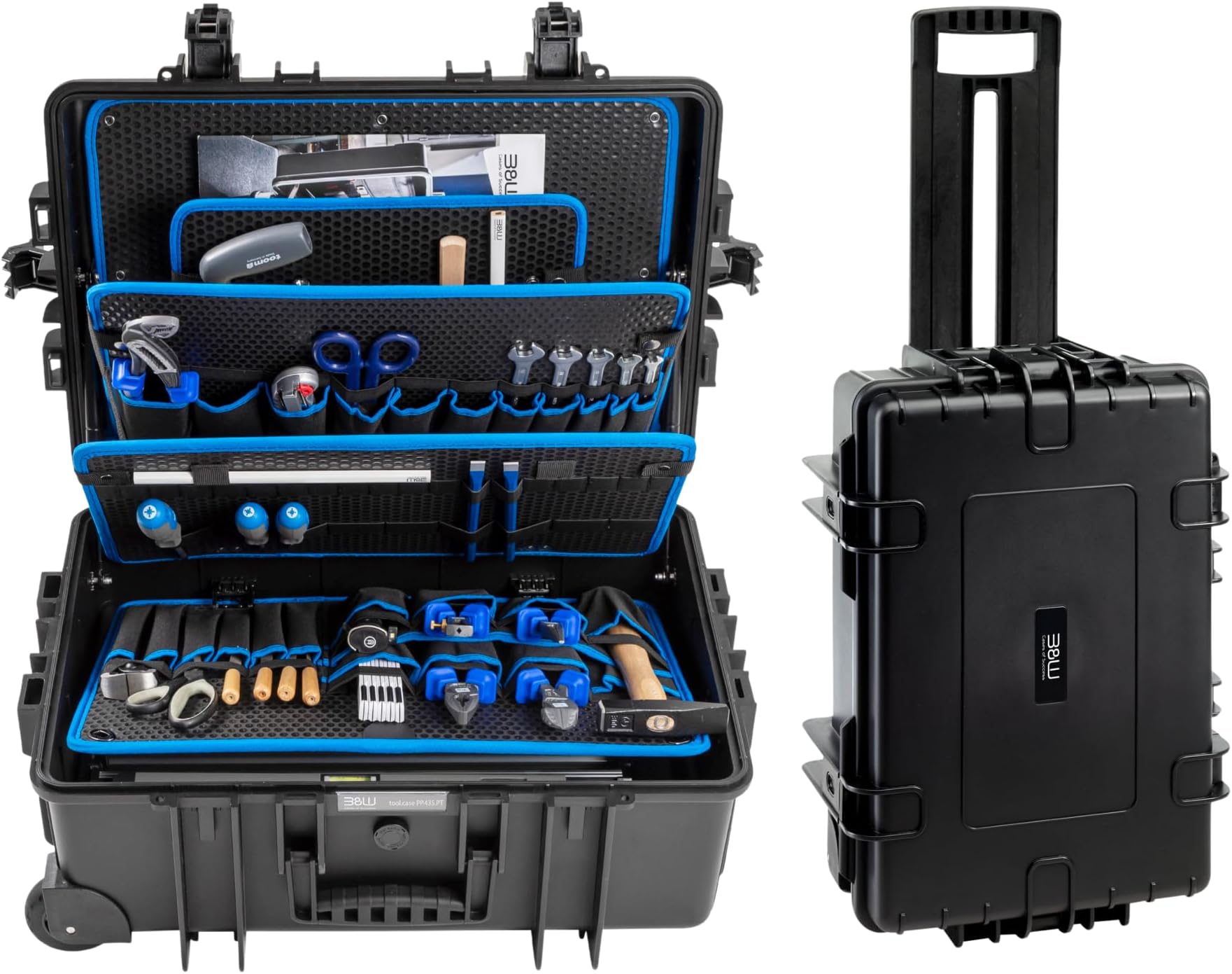B&W International Jumbo 6700 Outdoor Tool Case with Pocket Tool Boards, Black