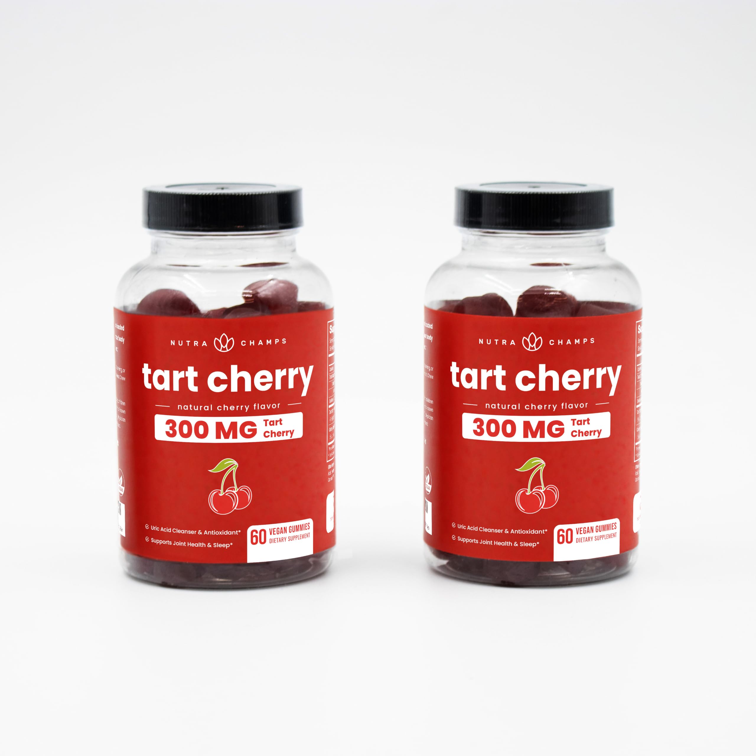 NutraChamps Tart Cherry Gummies with Celery Seed – Potent 10:1 Tart Cherry Extract – Vegan Gummies – 120 Count – Third Party Lab Tested, Vegan, Non-GMO — Amazon image 2