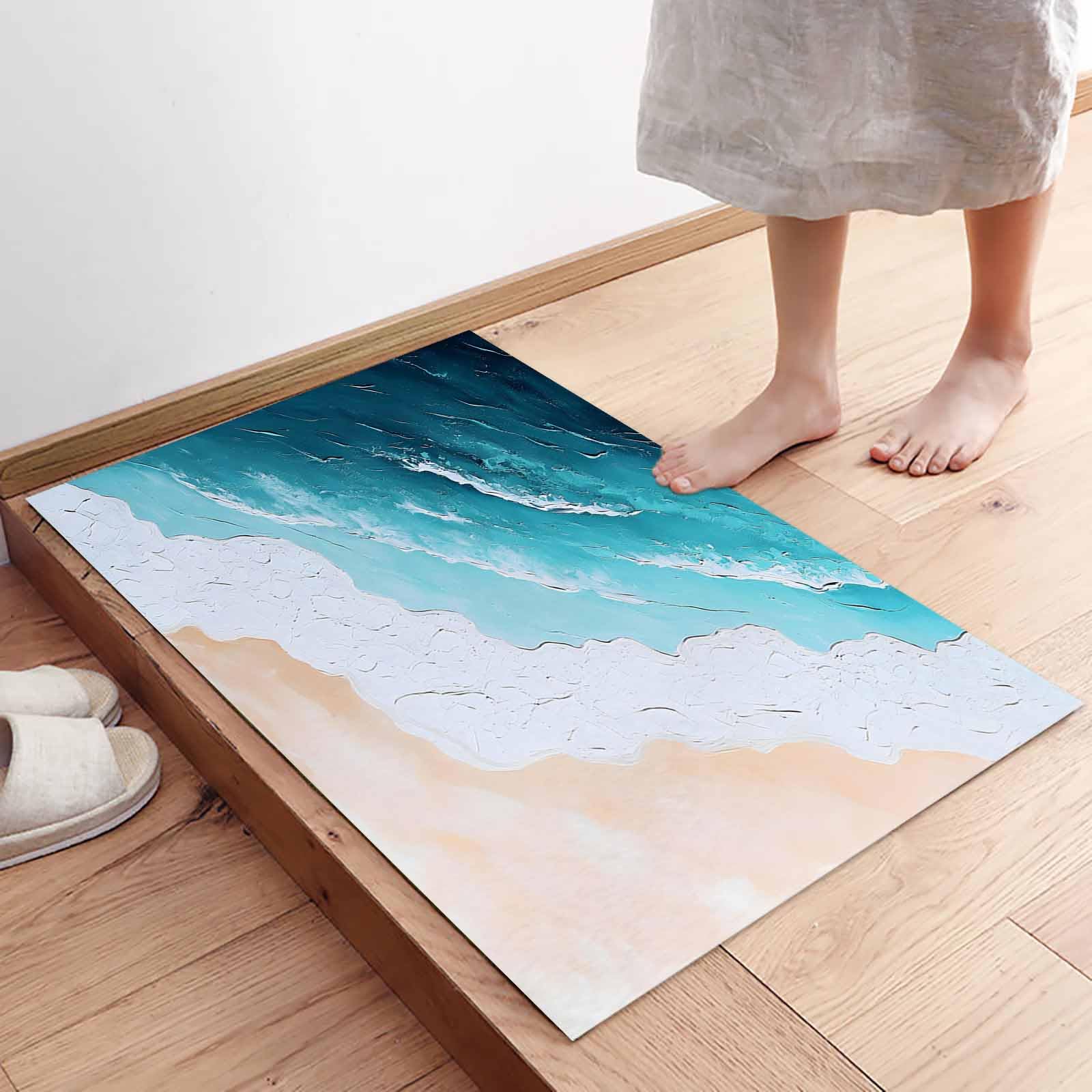 Amazon.com: Ocean Wave Front Door Mat Indoor Entrance, Summer