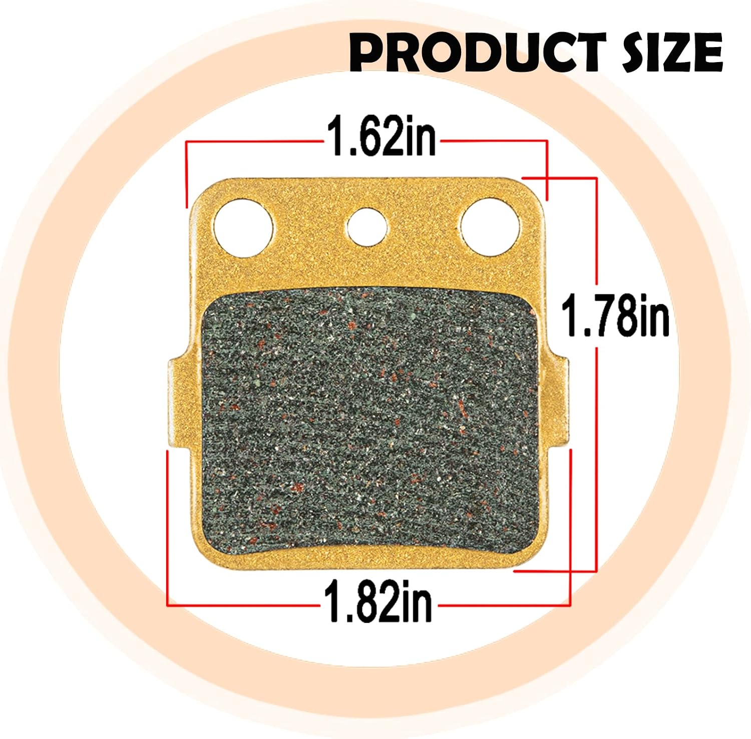 Ceramic Front and Rear Carbon Brake Pads FA84 Fit for Honda TRX400X TRX 400X TRX400EX TRX 400EX Sportrax 400 TRX400 EX Fourtra TRX300EX Fourtrax 300 TRX250X for Yamaha Raptor 350 Raptor 660R 3 Sets