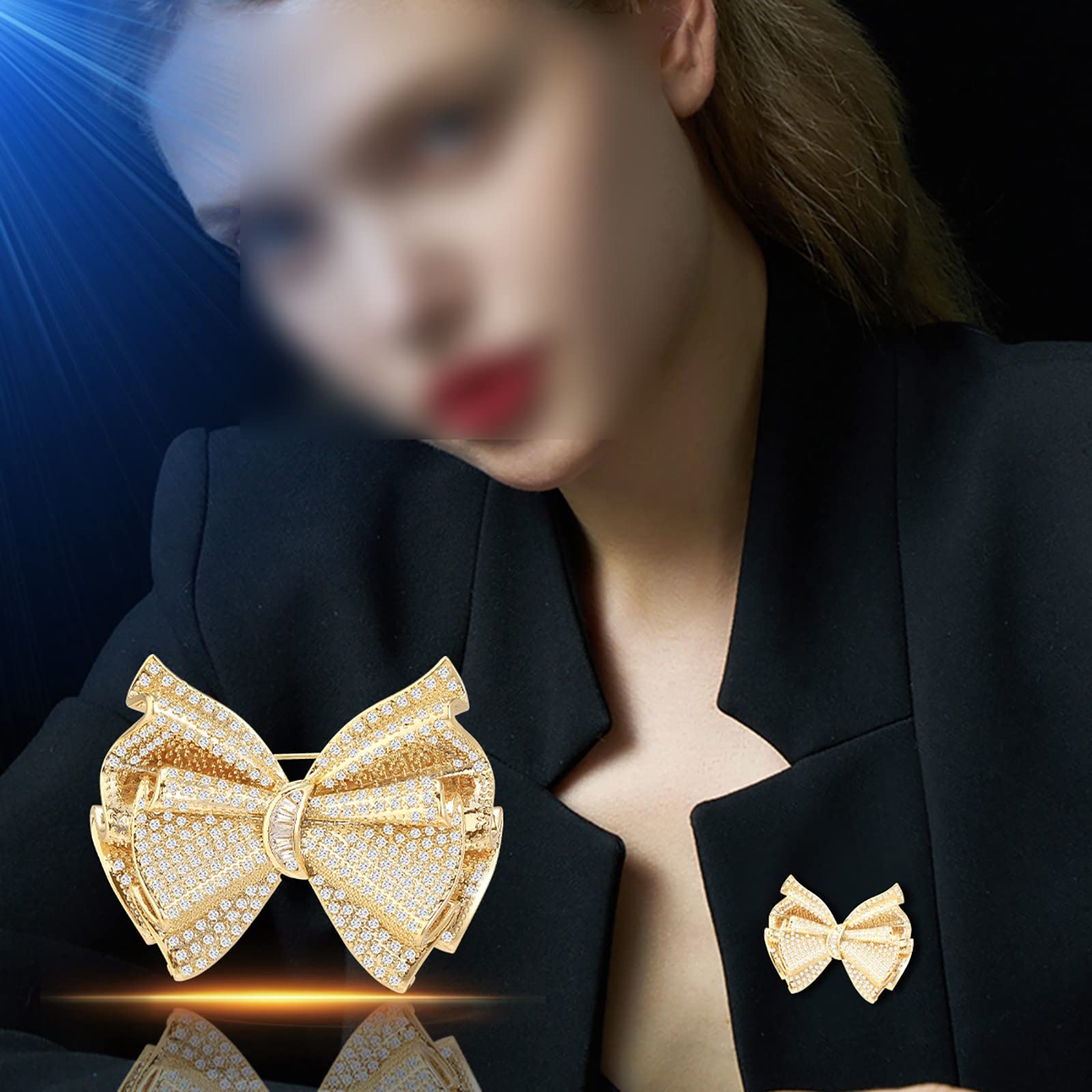 Elegante Schleife Brosche Damen Corsage Anzug Mantel Pin Damen Broschen