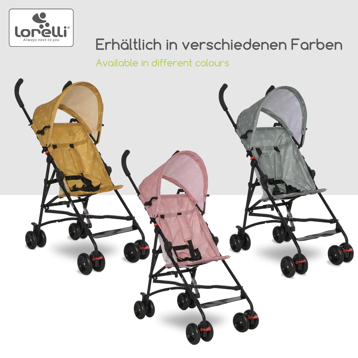 Lorelli Ultra Leichter Buggy Kinderwagen Vaya - nur 4,7kg - Kompakter Sportsitz bis 15kg, Sitzbuggy mit 5-Punkt-Gurt, faltbarem Verdeck und ergonomischen Griffen, klappbarer Reisekinderwagen, blau