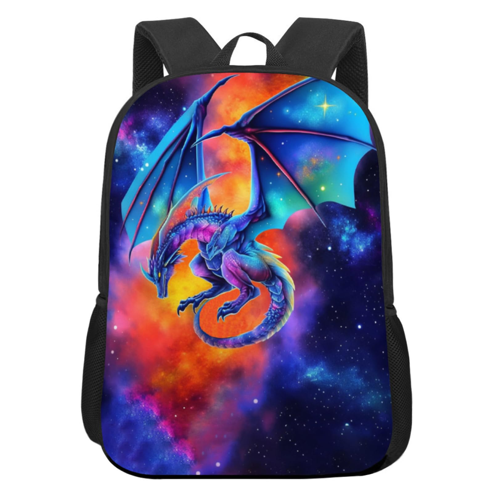 Funny Backpack Dragon Backpack Aesthetic Bookbag Black Simple Modern Lightweight Backpack With Mesh Side Pocket Large Laptop Backpack