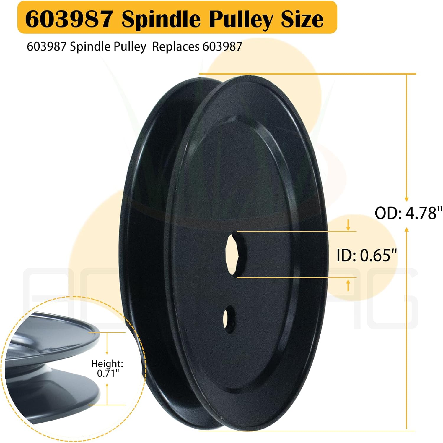 2 Pack 604214 Spindle with 603987 Pulley 607059 Belt Replaces Hustler 604214 Spindle for Hustler 604214 Spindle Assembly, Hustler Part 604214, Hustler Spindle 604214 for 42" Dash XD Lawn Decks