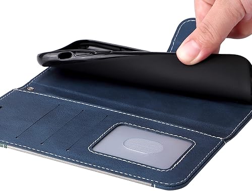 Miniatura 6 de Asuwish Funda de teléfono para Samsung Galaxy A20 A30 con protector de pantalla de vidrio templado y cubierta abatible de cuero, soporte para