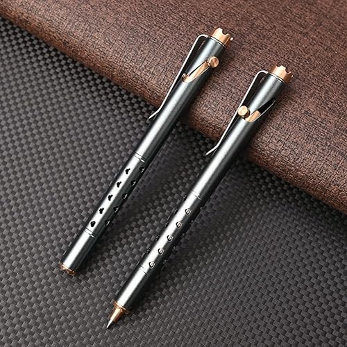 Miniatura 10 de EKLOEN Bolígrafo creativo con clip, bolígrafo Bolt Action Pen EDC Pocket Pen Signature Pen (negro)