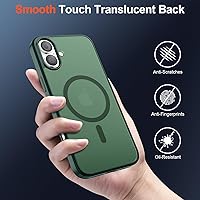 Vista 1036 de SUPFINE Funda magnética para iPhone 11 (compatible con MagSafe) (protección contra caídas de grado militar), translúcida mate a prueba de golpes