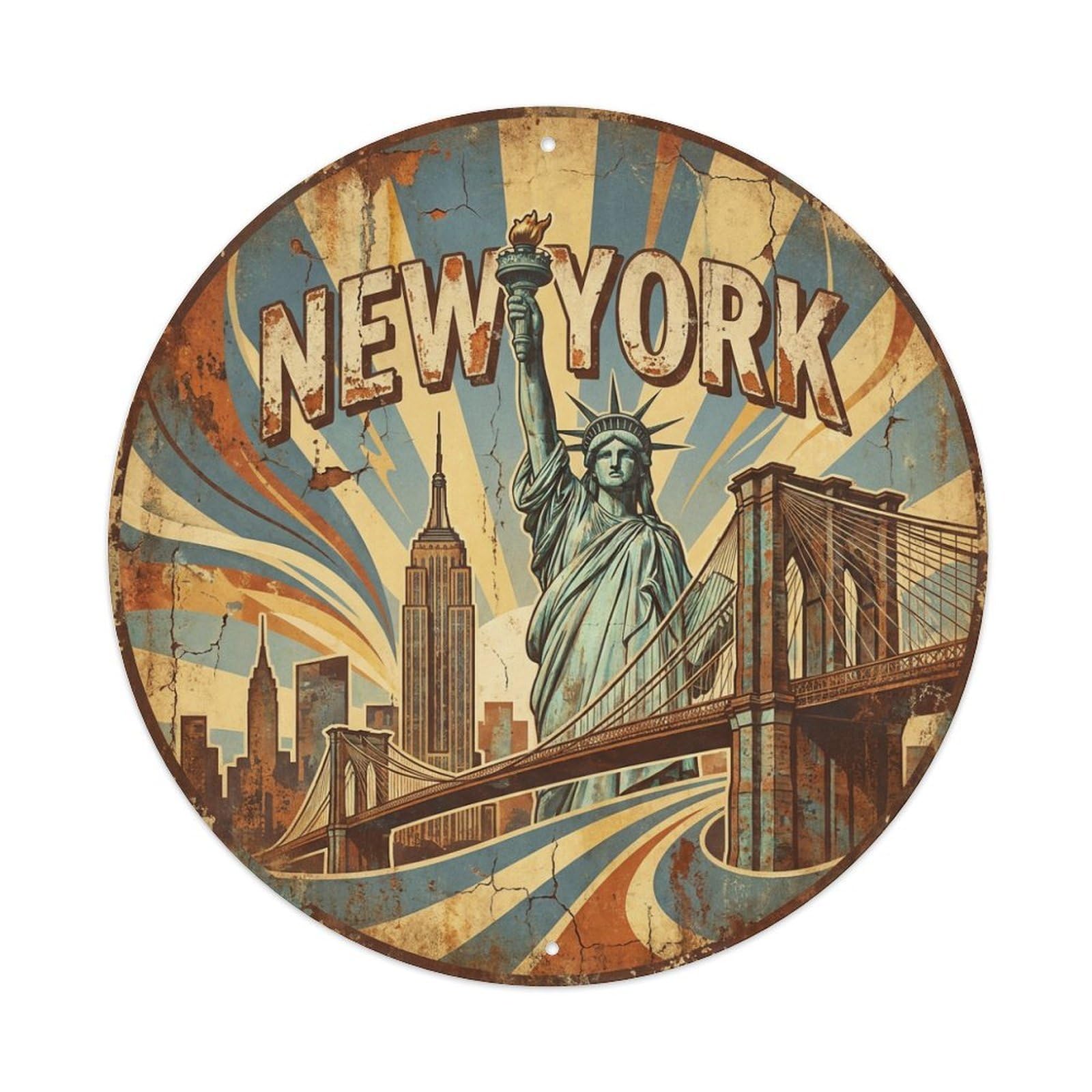 Travel Retro USA New York City Metal Tin Sign