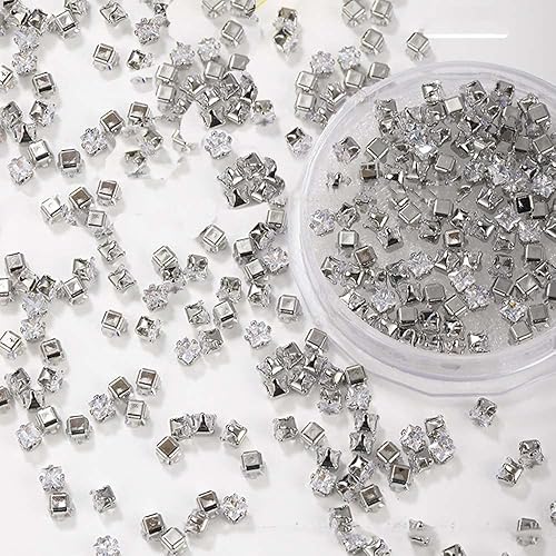 Miniatura 7 de 10 unidades de diamantes de imitación para arte de uñas decoración de uñas de diamante accesorios de uñas de lujo adornos cuadrados de manicura