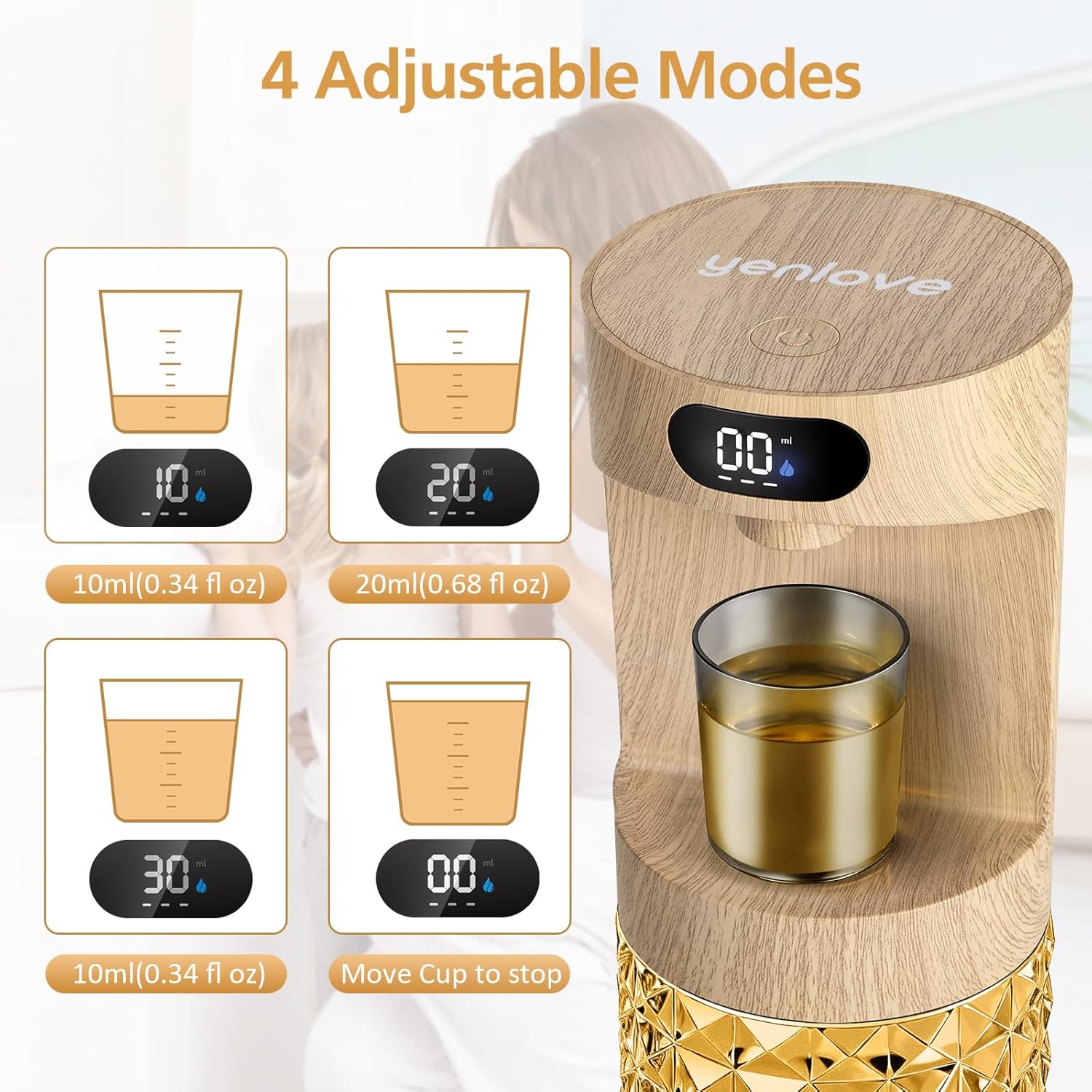 Automatic Mouthwash Dispenser for Bathroom,20.29 oz Mouth Wash Dispensers Bathroom Accessories Set with Magnetic Cups,4 Modes Wall Mounted Touchless Electric Mouthwash Dispensers for Home Kids Family