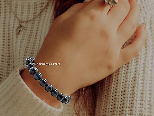 Miniatura 488 de Amazing Gemstone Pulsera de cristal para mujeres y hombres, pulsera de cristal curativo de protección, pulsera elástica con cuentas de piedras