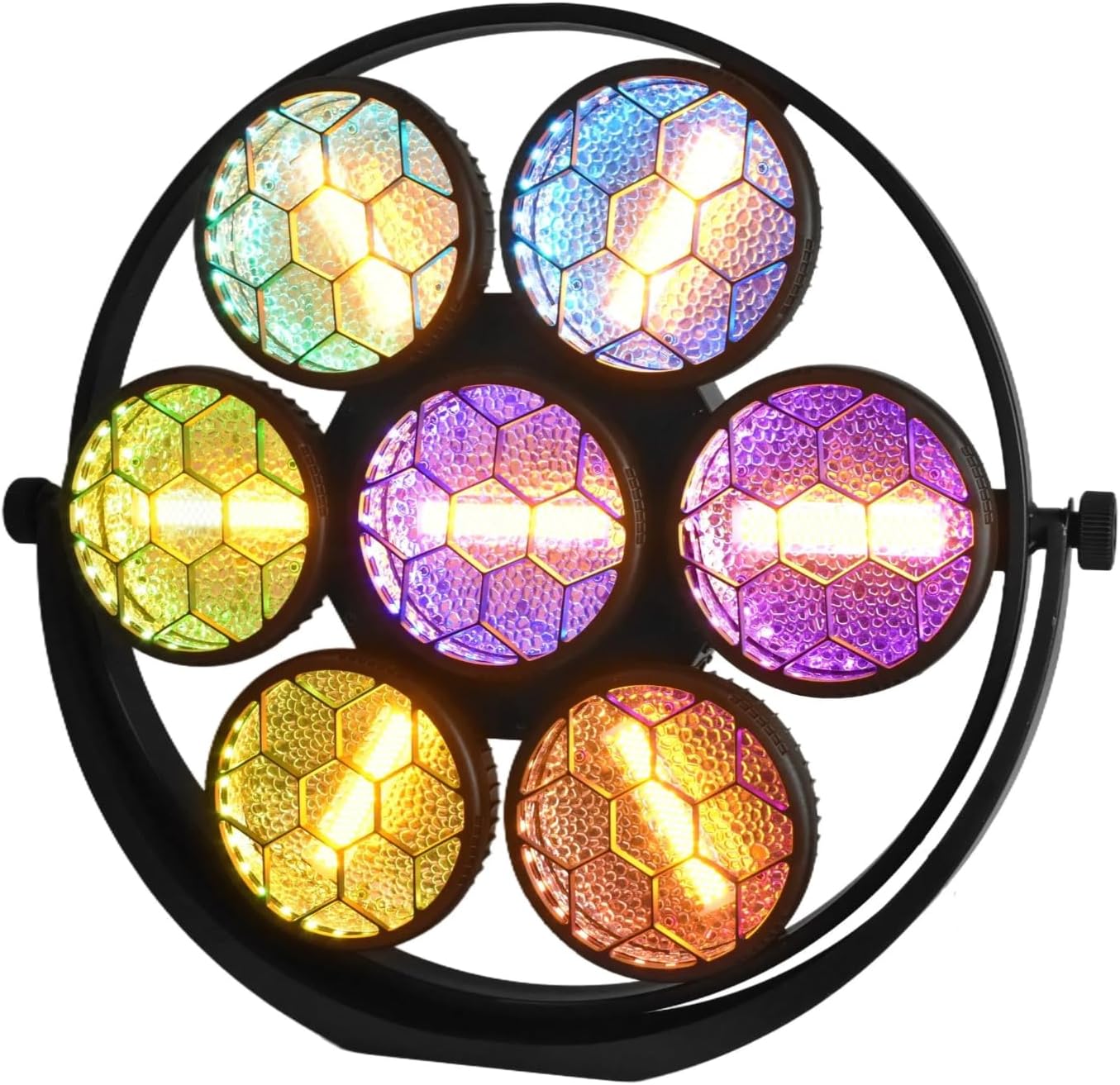 RGB 280W Retro Light 7 * 40W LED Stage Lamp DJ Light for Parties Weddings Concerts DJ Club