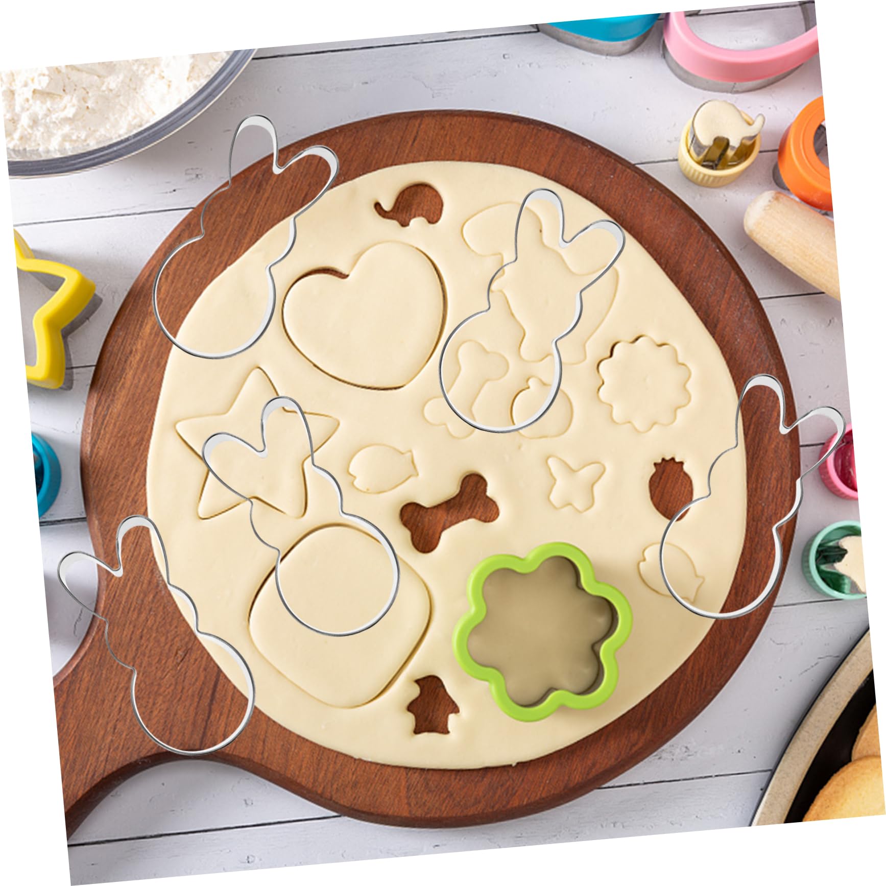 Ciieeo 5 Ensembles Emporte-pièce Lapin Emporte-pièces Fantômes Emporte-pièces Animaux Étain Accesoire Cuisine Easter Chocolate Moule À Biscuits Emporte-pièces En Métal Silver 6 Pièces * 5