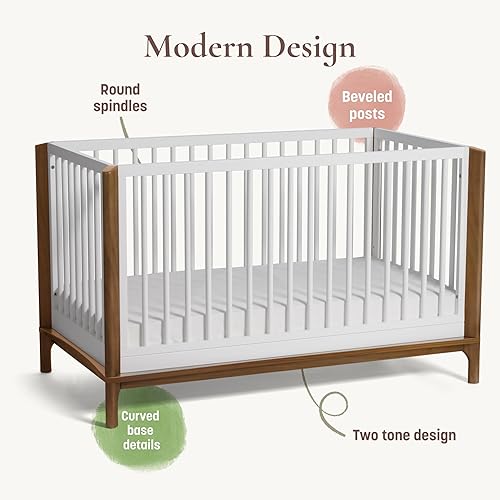 Miniatura 5 de Little Seeds Laurel - Cuna convertible 4 en 1, color negro/castaño Negro,Blanco