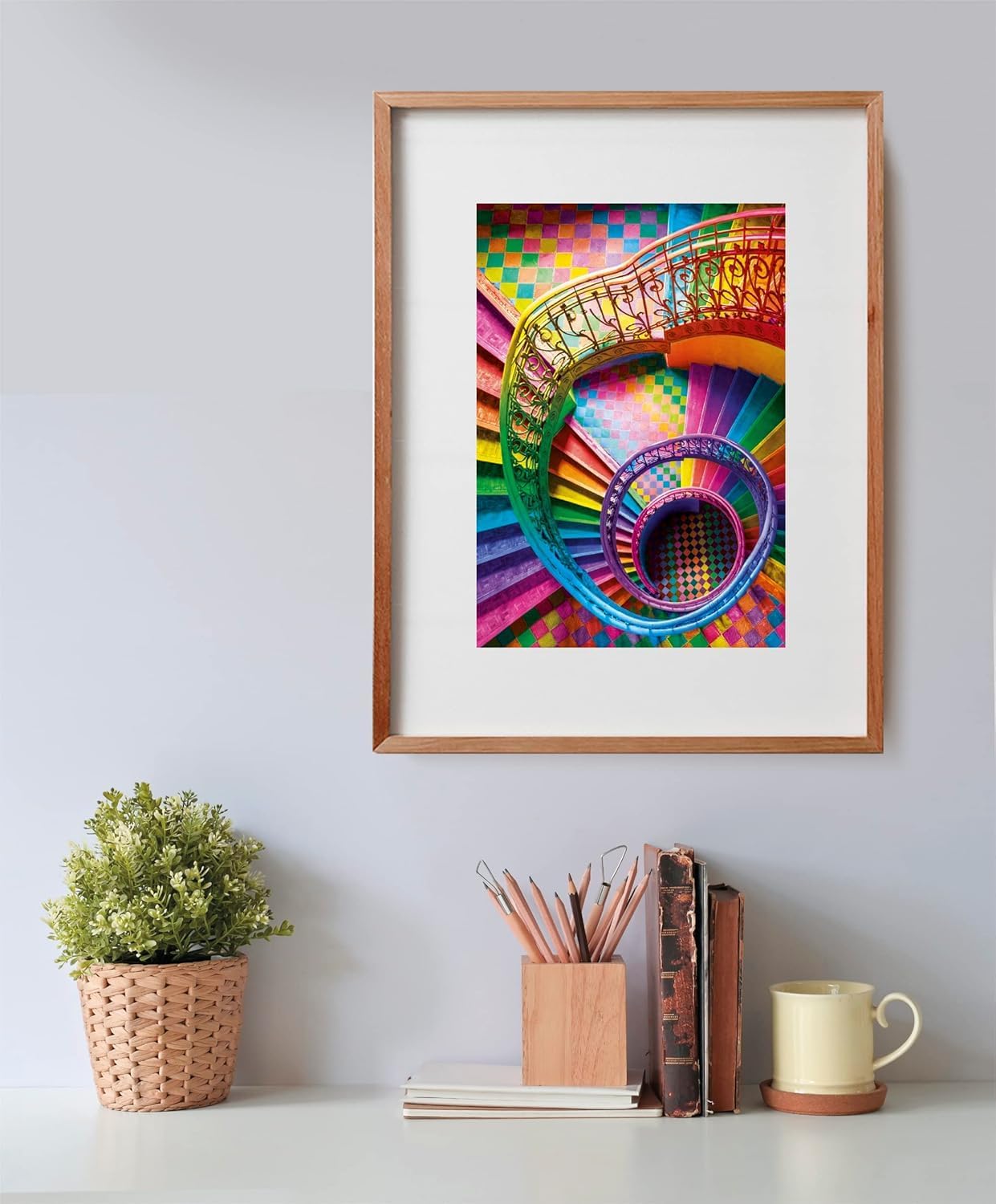 Clementoni - 35591 500 Piece Puzzle for Adults and Teenagers, Colorboom Collection, Stairs Theme, Compact Box with Poster Included, Gift Idea for Men and Women, Made in Italy, 49 x 36 cm, 35591