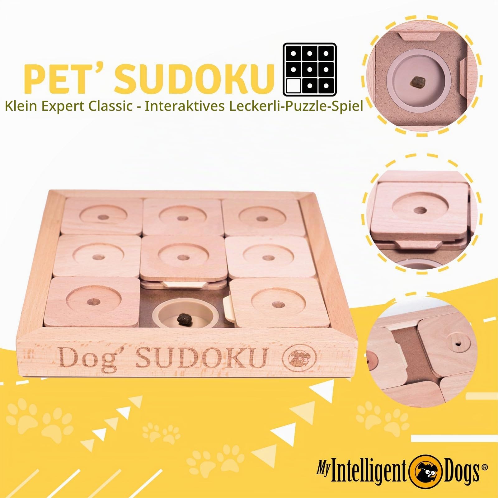 Interaktives Hundespielzeug Intelligenz, Hundepuzzle - Intelligenzspielzeug für Hunde Mentalen Auslastung - Interaktives Spielzeug Hund, Denkspiele für Hunde Sudoku S Expert