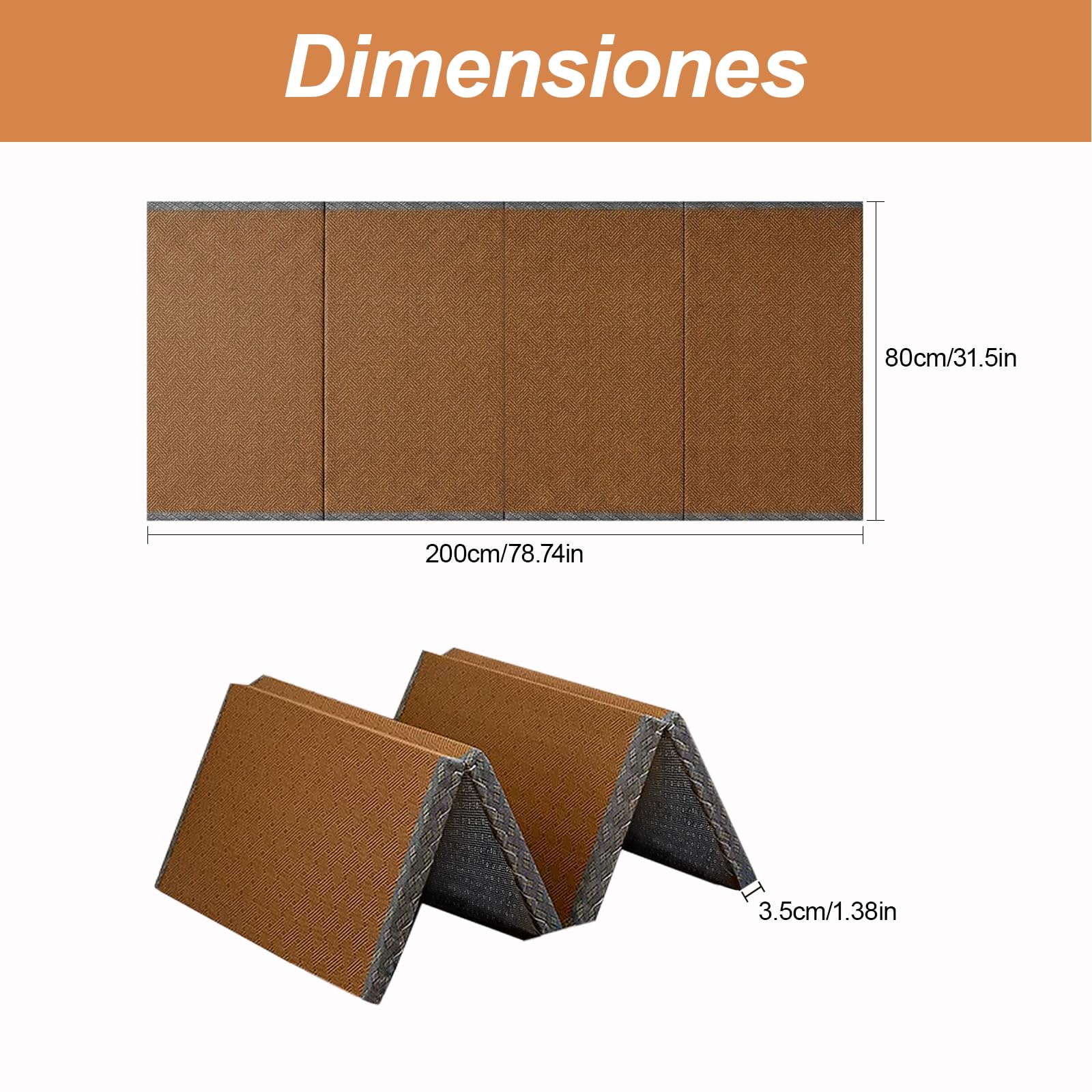 Tapete de Tatami Tradicional Japonés,Firme y Cómodo,Colchón de Tatami Japonés Tradicional Igusa,Colchón de Futón con Hierba Verde,para Meditation,Yoga,Zen Rooms(Size: 80×200×3.5cm)