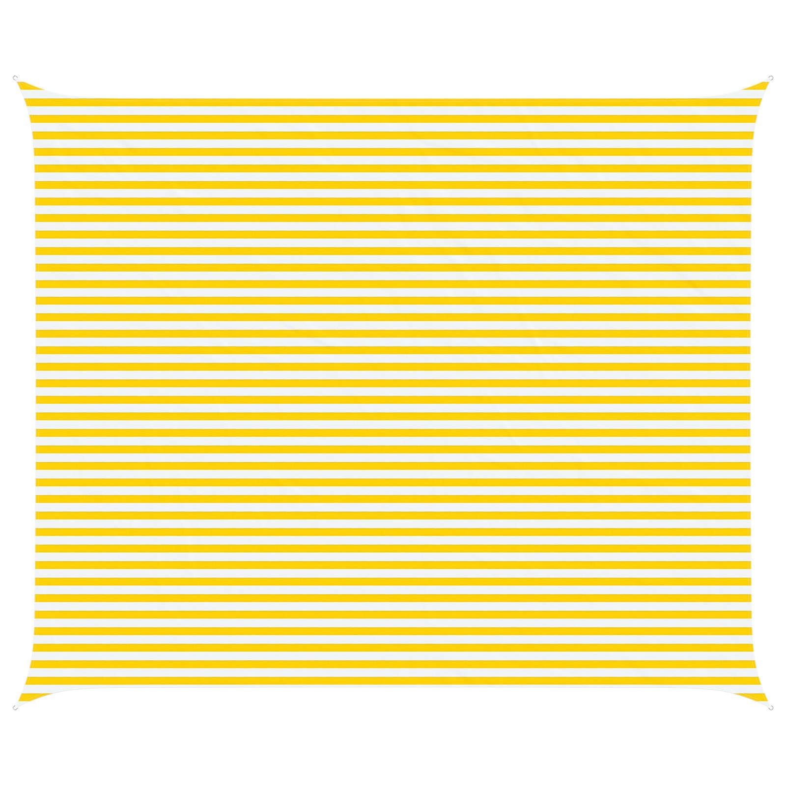 Voile d'ombre imperméable 6x5m anti-UV avec anneaux inox pour protéger le jardin