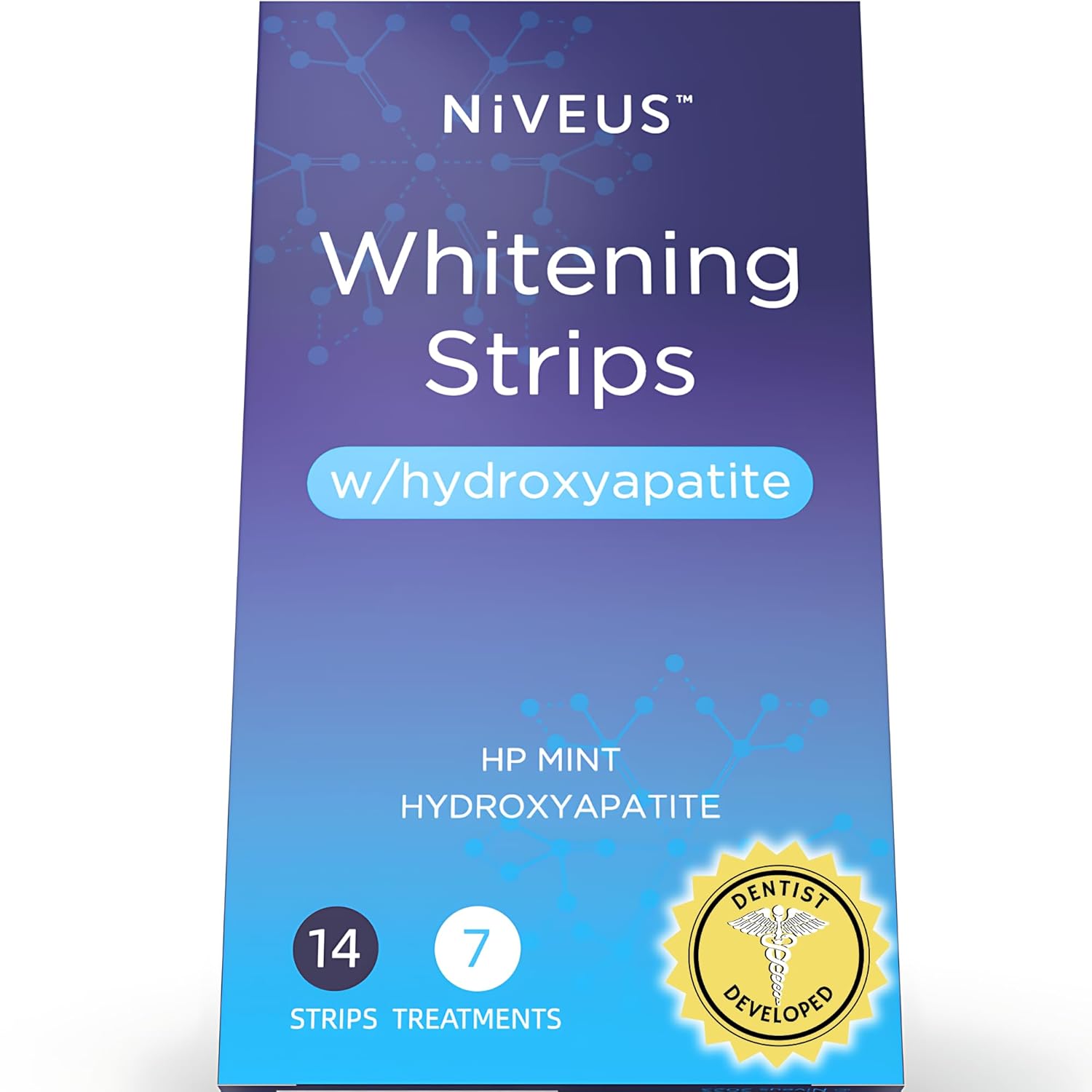Niveus Teeth Whitening Strips Sensitive Whitening Strips 9 Hydrogen Peroxide with Hydroxyapatite to Reduce Sensitivity and Protect Enamel