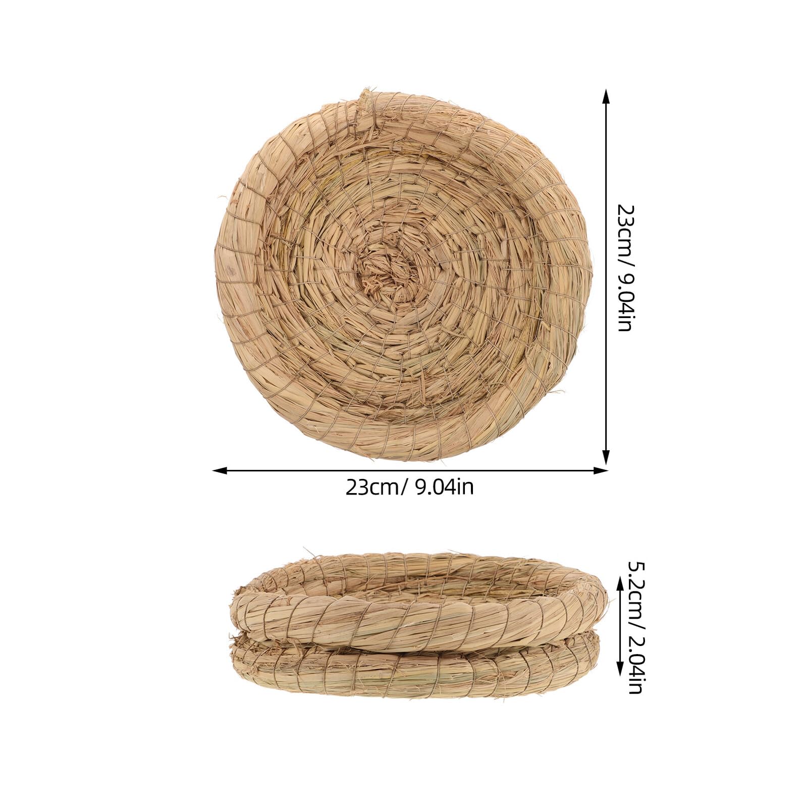 Geflochtene Strohnester für Hühner, 5 Stück, Beige