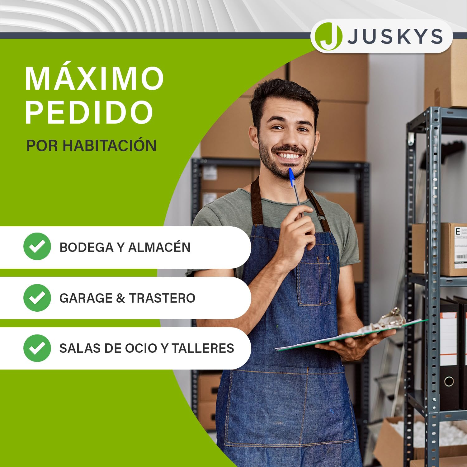 Juskys Estantería para Cargas Pesadas Basic 200x100x60cm (AlxAxP) | 875 kg | 5 estantes | Estantería de almacenaje Estantería metálica con Sistema de Encaje para sótanos Sistema de estanterías (Gris)
