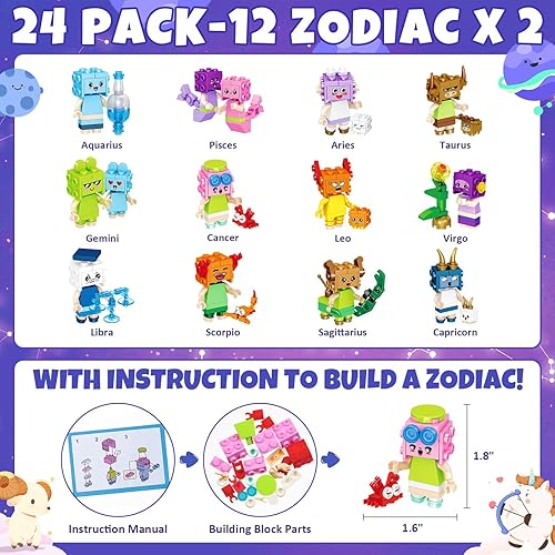 Miniatura 2 de Asoulin Recuerdos de fiesta de Pascua para niños de 8 a 12 años, paquete de 24 juguetes de bloques de construcción de animales, regalos de Pascua