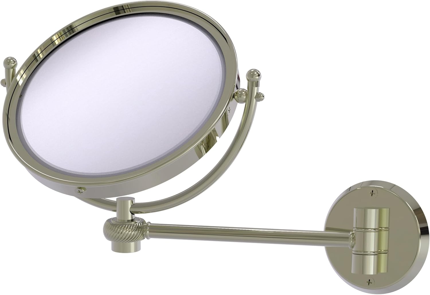 Allied Brass WM-5T/4X-SGL 8 Inch Wall Mounted Make-Up Mirror 4X Magnification, Spanish Gold