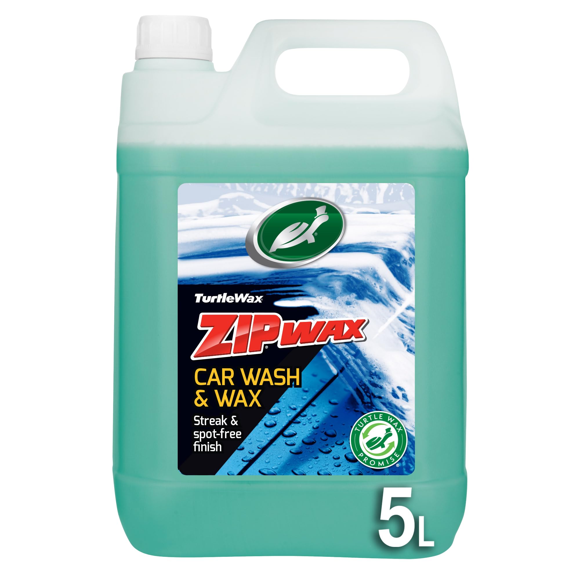 Turtle Wax Zip Wax Super Concentrated Car Wash & Wax – 5 Litre Fast, Effective Cleaning – Brilliant Shine Every Time