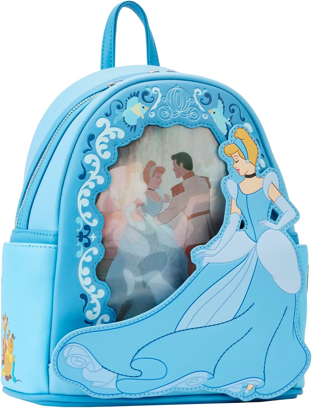 Loungefly Disney Cinderella Lenticular Princess Series Womens Double Strap Shoulder Bag Purse