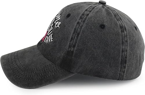 Miniatura 3 de Tbstlumd Chemo Hair Don't Care - Gorra de béisbol para mujer, divertida gorra de béisbol bordada ajustable de algodón rosa