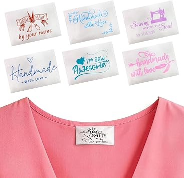 50500PCS Custom Satin Sewing Labels - Personalized Fabric Tags 4530mm