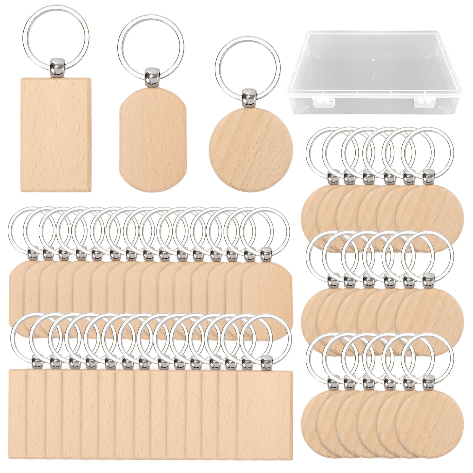 Porte-clés en bois pour gravure laser et projets personnalisés