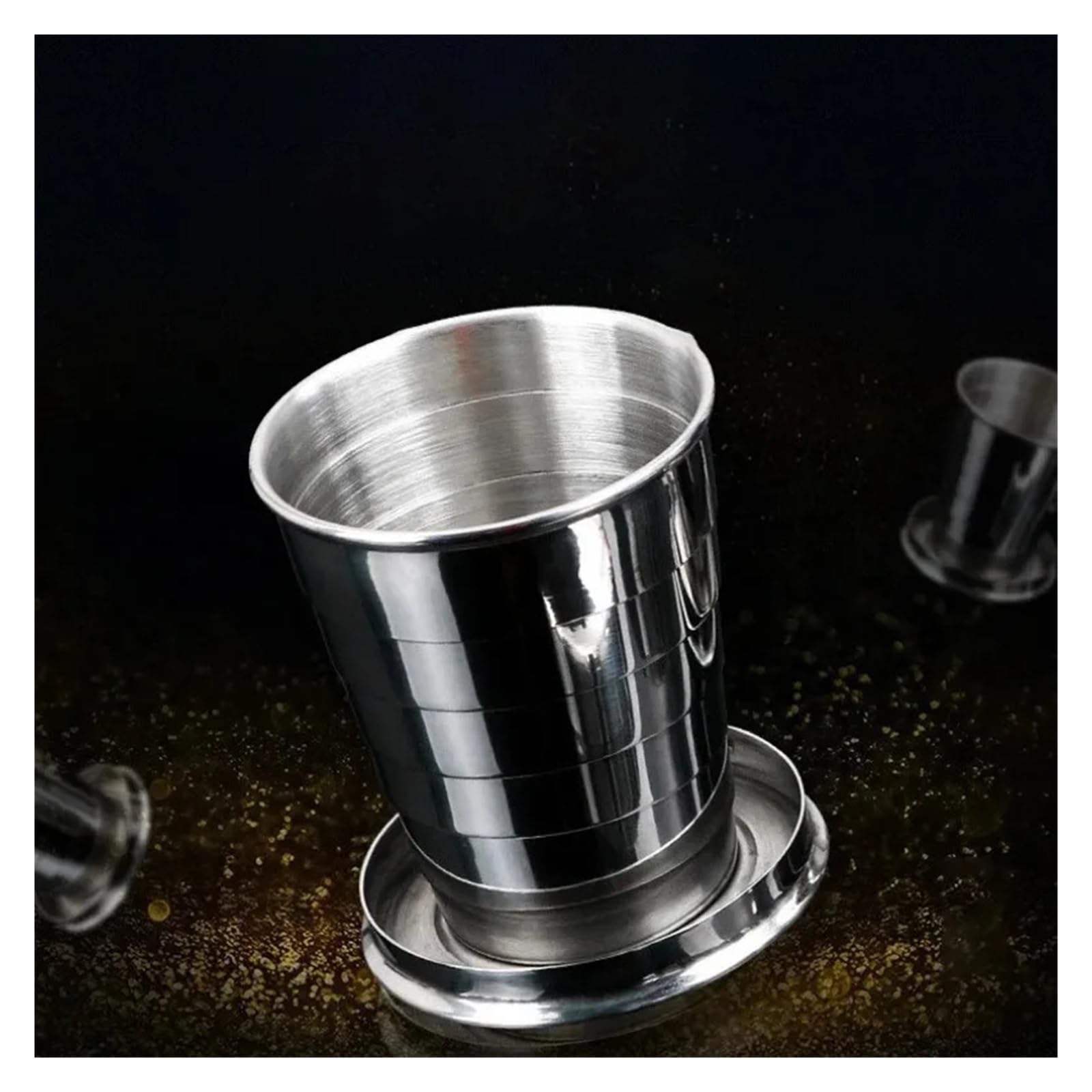 Bicchiere Acciaio Inox Pieghevole Tazza pieghevole in acciaio inossidabile | Tazze pieghevoli telescopiche for bere acqua portatile for viaggi all'aperto