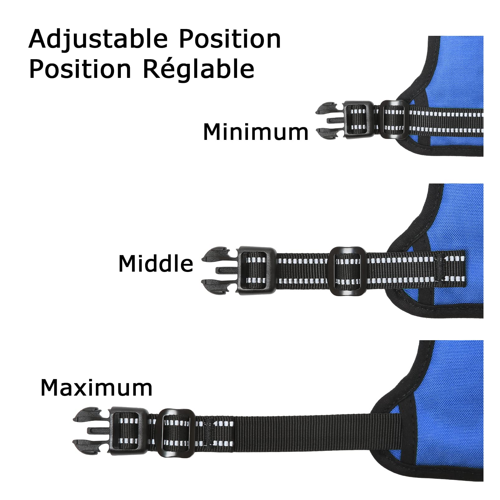HEELE Dog Harness Medium No Pull Dog Vest Harness with Soft Handle Reflective Pet Harness for Outdoor Training Walking, Black, M — view 71