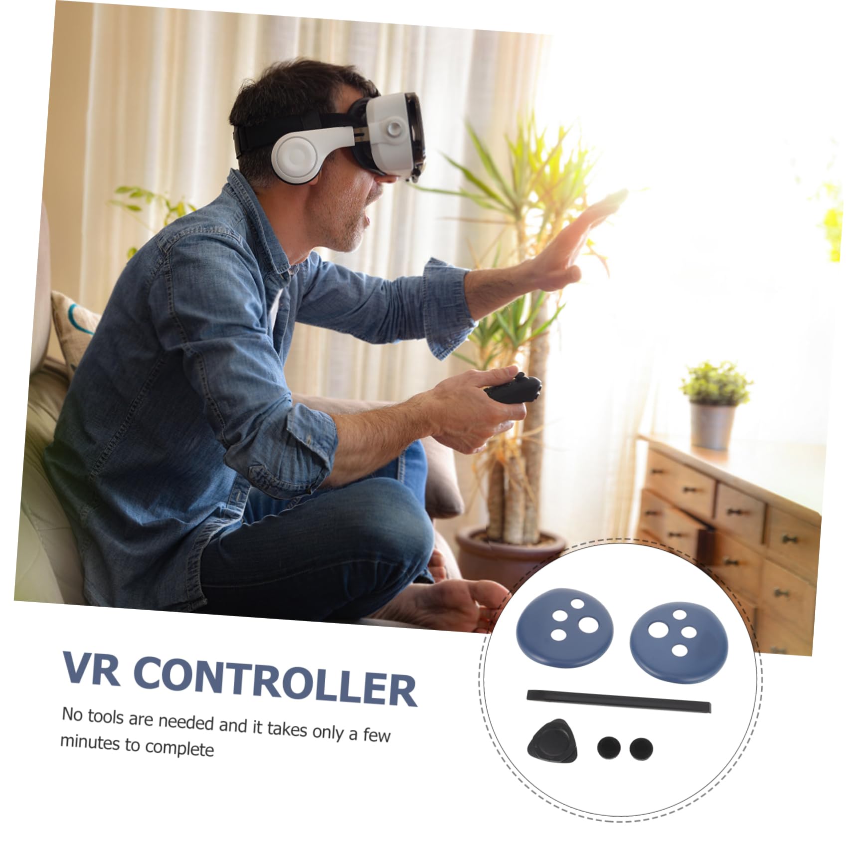 Hemobllo 5sets Copertura Protettiva Per Controller Vr Design Facile Da Installare Resistente All Usura Accessorio Gioco Protezione Per Impugnatura Gamepad