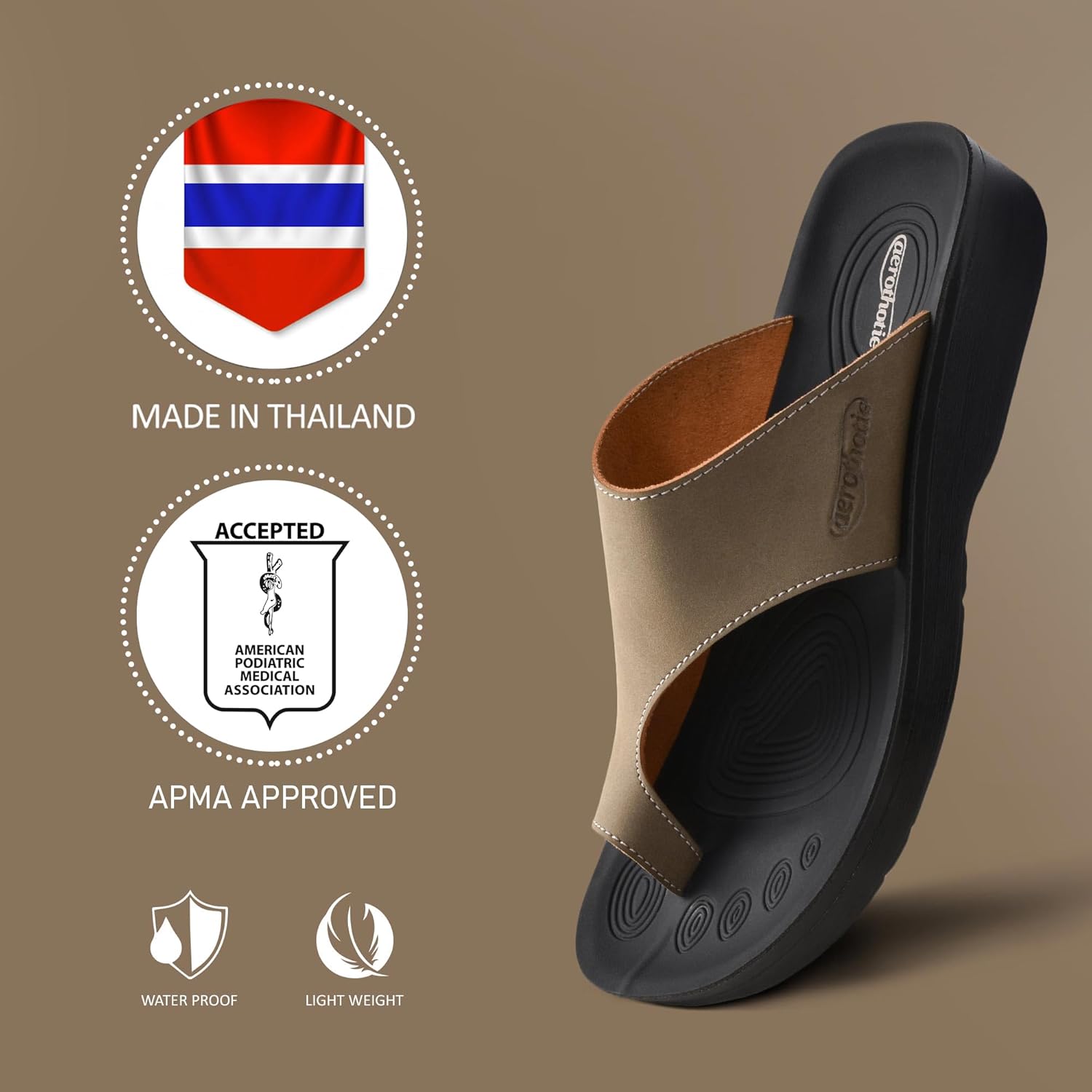 AEROTHOTIC Comfy Arch Support flip flops for women Split Toe Stylish Cushioned Strap with non-slip footbed Walking Dressy Sandals Indoor and Outdoor - Image 6